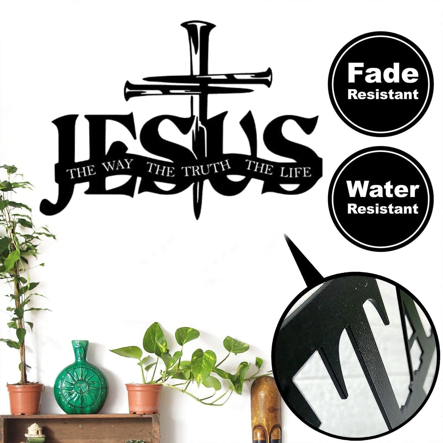 🎁 Dernier jour : 49 % de réduction ! 🔥 Décoration murale Jésus & Croix