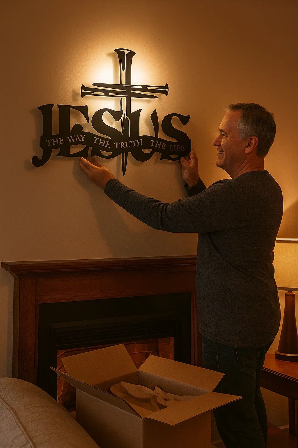 🎁 Dernier jour : 49 % de réduction ! 🔥 Décoration murale Jésus & Croix