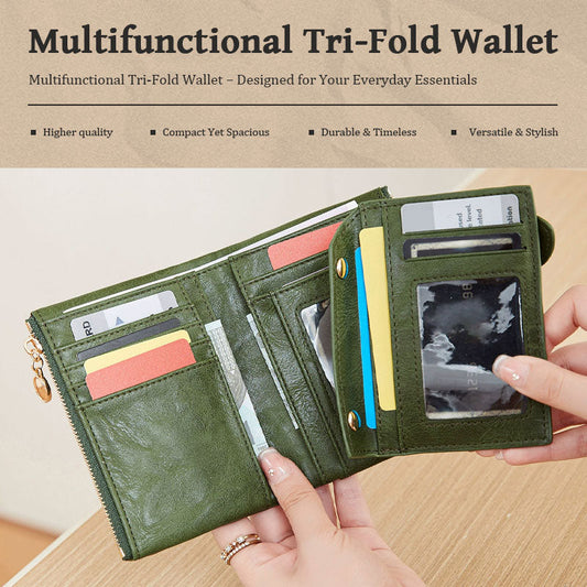 Multifunktionel trefoldig pung