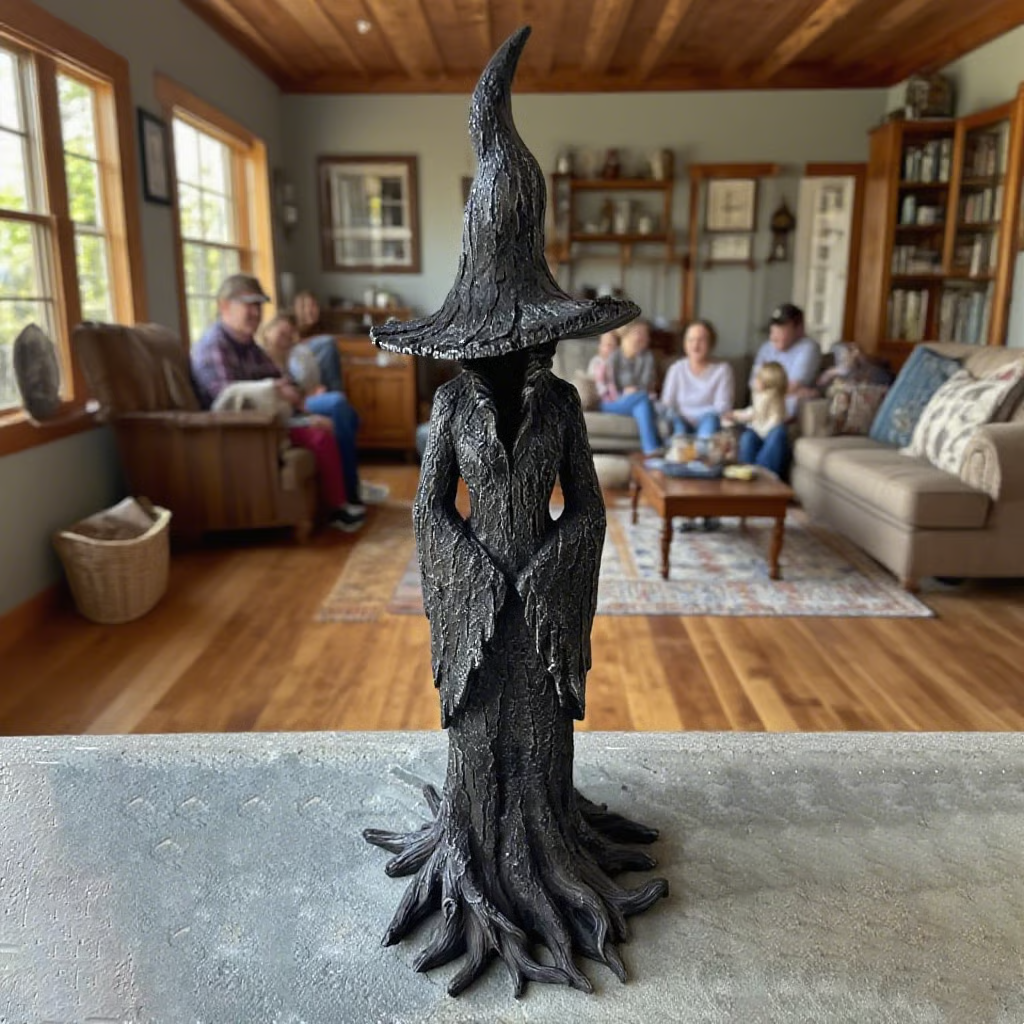 🔥Sidste dag 49% rabat - 🧙‍♀️💫Håndmalet fortryllende heksestatue: Dit hjems vogter