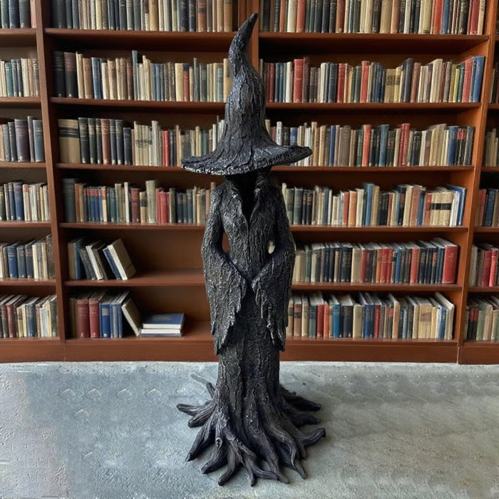 🔥Sidste dag 49% rabat - 🧙‍♀️💫Håndmalet fortryllende heksestatue: Dit hjems vogter