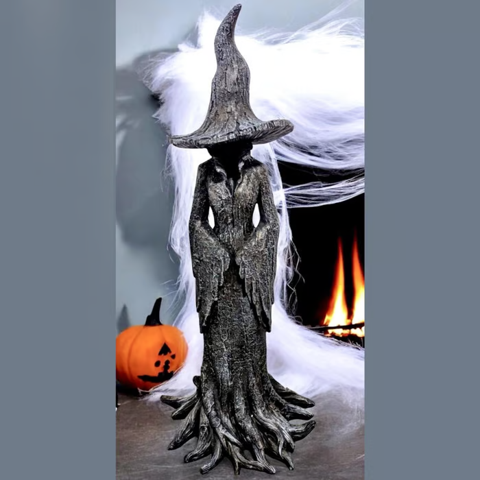 🔥Sidste dag 49% rabat - 🧙‍♀️💫Håndmalet fortryllende heksestatue: Dit hjems vogter